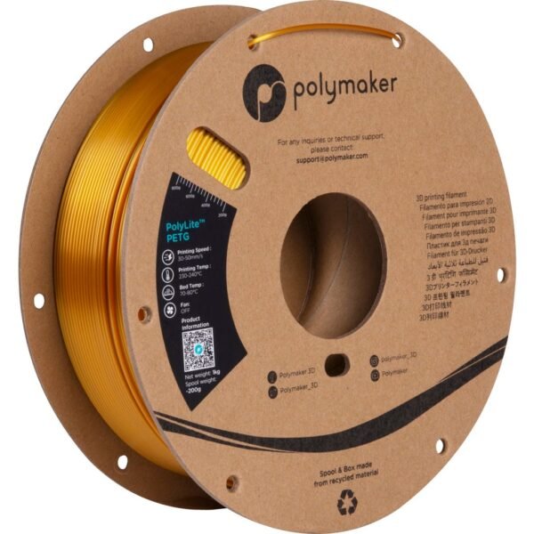 [MOQ: 10KG] PolyLite PETG Gold, 1.75mm (1.000 g)