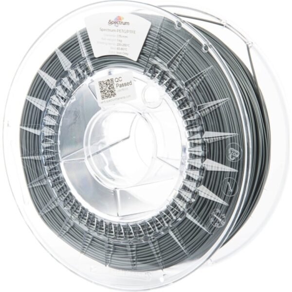 [MOQ: 10KG] PET-G/PTFE Iron Grey, 1.75mm / 1000g