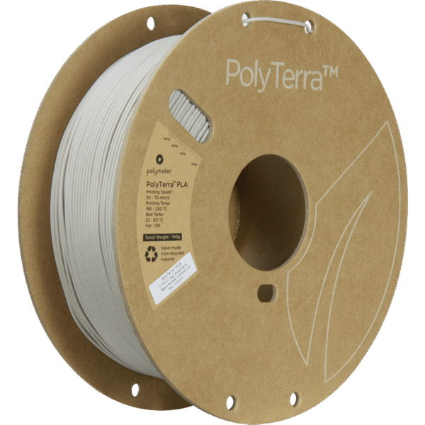 [MOQ: 10KG] PolyTerra PLA Muted White, 1.75 mm / 1000 g