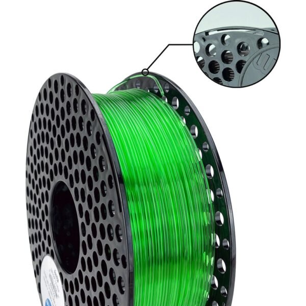 [MOQ: 10KG] PETG Green Transparent, 1.75mm / 1000g