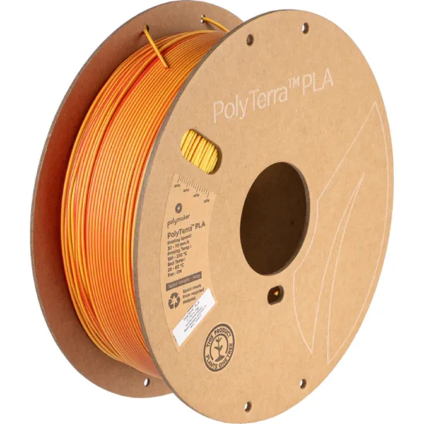[MOQ: 10KG] PolyTerra PLA Dual Sunrise Red-Yellow, 1,75 mm / 1000 g
