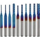 End mill with Nano Blue Coating - Set of 10