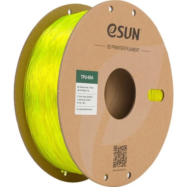 [MOQ: 10KG] TPU-95A Translucent Yellow, 1.75 mm / 1000 g