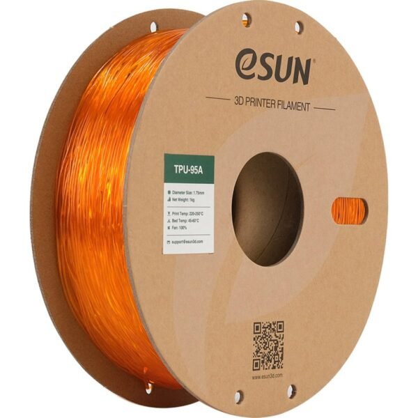 [MOQ: 10KG] TPU-95A Translucent Orange, 1.75 mm / 1000 g