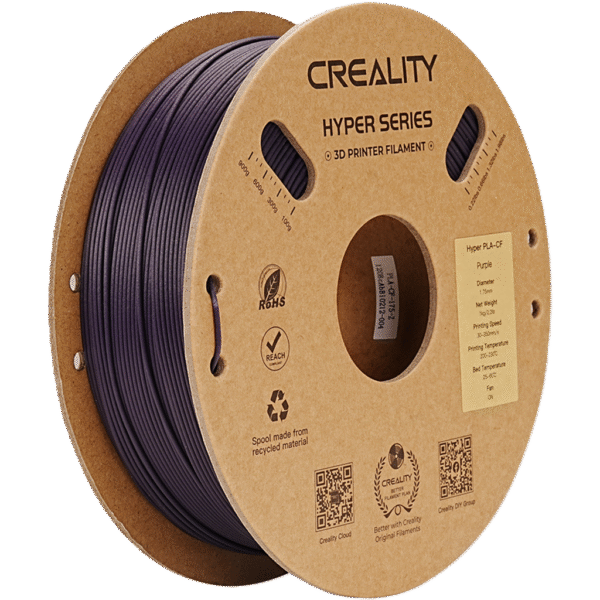 [MOQ: 10KG] Hyper PLA-CF Purple, 1.75 mm / 1000 g