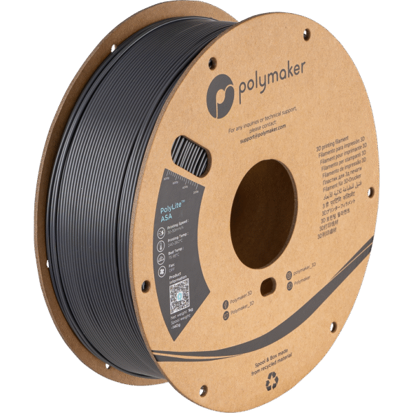 [MOQ: 10KG] PolyLite ASA Dark Grey, 1,75 mm / 1000 g