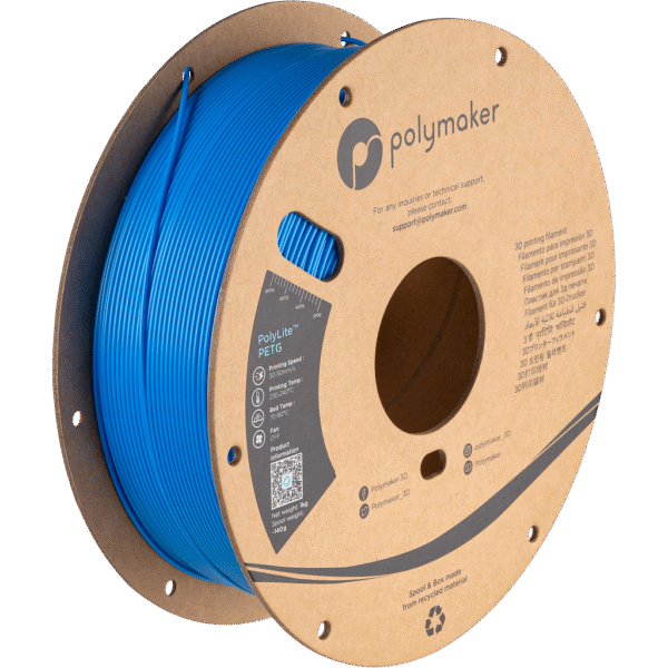 [MOQ: 10KG] PolyLite PETG Electric Blue, 1,75 mm / 1000 g