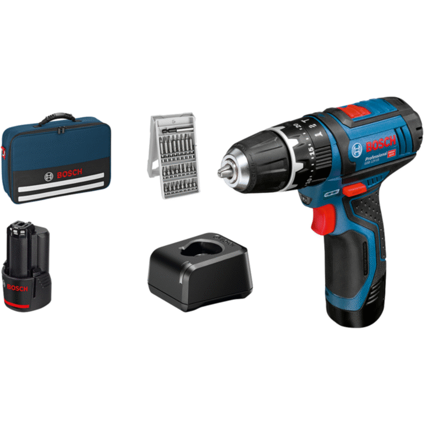 GSB 12V-15 Cordless Impact Drill, 2 x 2.0Ah
