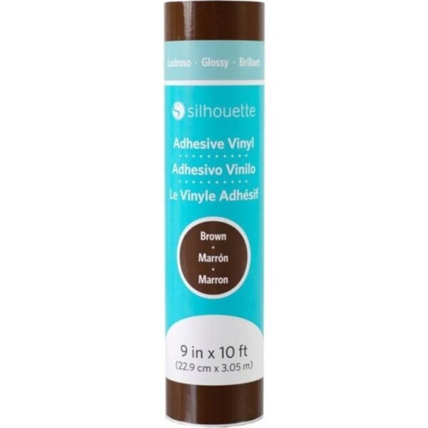 Glossy Permanent Vinyl - 22.9 cm x 3 m, Brown