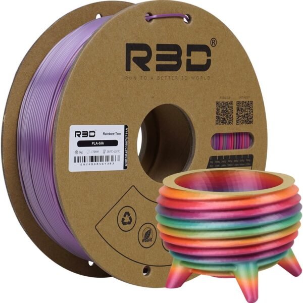 [MOQ: 10KG] PLA Silk Rainbow Two, 1.75mm / 1000g
