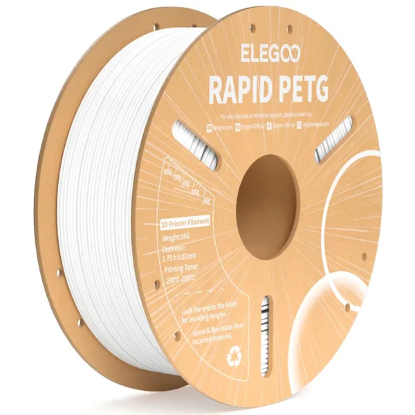 [MOQ: 10KG] Rapid PETG White, 1.75 mm / 1000 g