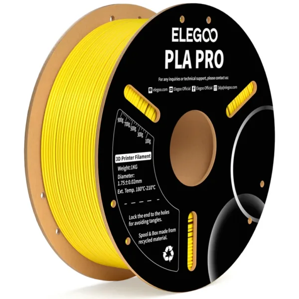 [MOQ: 10KG] PLA Pro Yellow, 1.75 mm / 1000 g