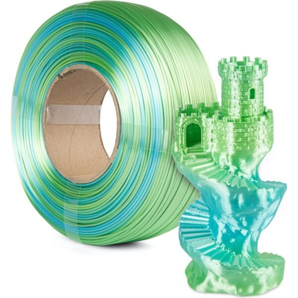 [MOQ: 10KG] ReFill PLA Silk Rainbow Ocean Melange, 1.75 mm / 1000 g