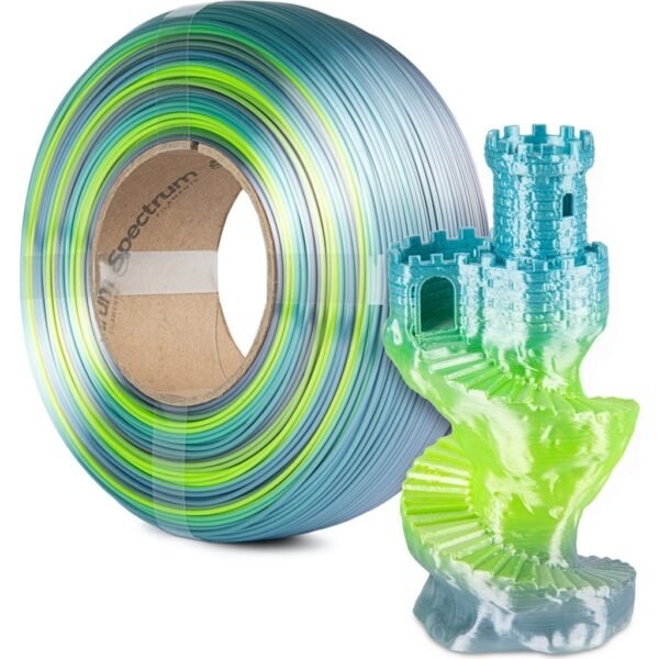 [MOQ: 10KG] ReFill PLA Silk Rainbow Frost Gloss, 1.75 mm / 1000 g
