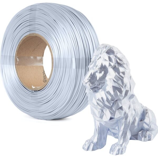 [MOQ: 10KG] ReFill PLA Silk Aluminium Silver, 1.75 mm / 1000 g