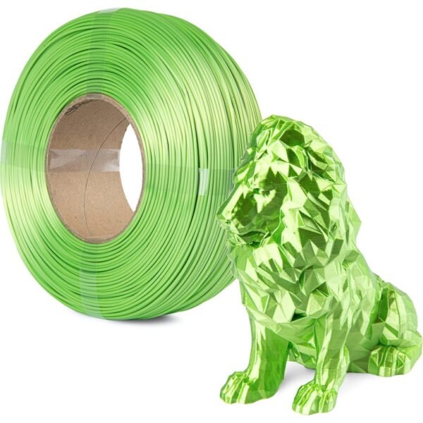 [MOQ: 10KG] ReFill PLA Silk Apple Green, 1.75 mm / 1000 g