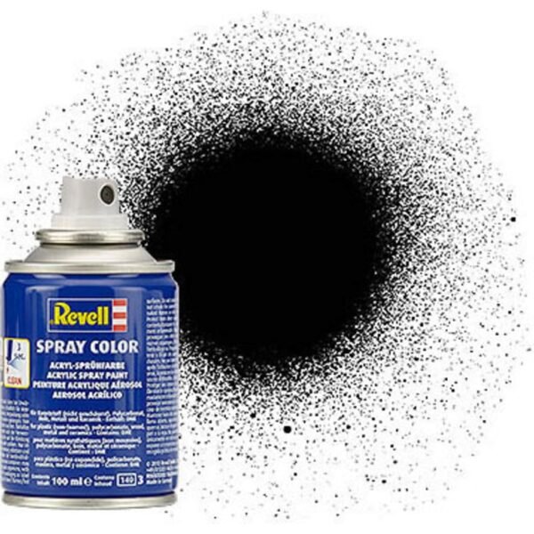 Aerosol Paint - Black Semi-Gloss, 100 ml