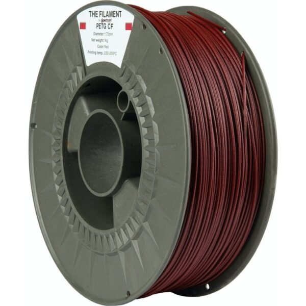 [MOQ: 10KG] PETG CF Red, 1.75 mm / 1000 g