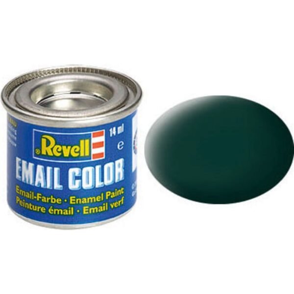 Enamel Color - Black-Green Matte, 14 ml