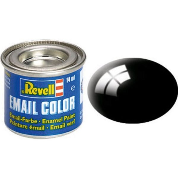 Enamel Color - Black Gloss, 14 ml