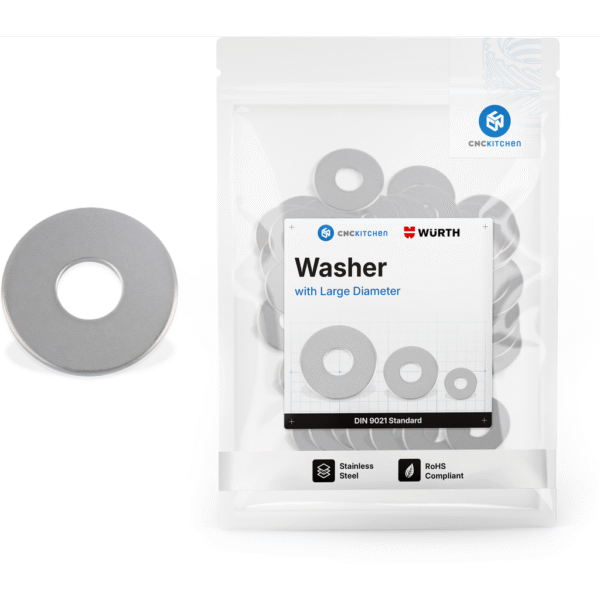 Large Washer (DIN 9021), Stainless Steel A2, M2 (200 pcs)