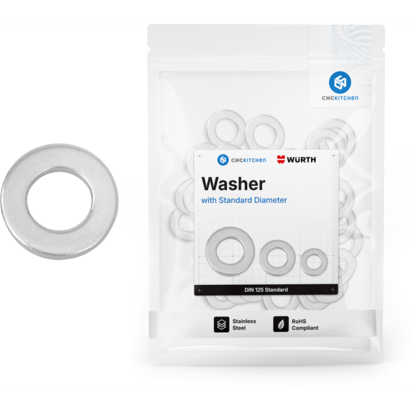 Standard Washer (DIN 125), Stainless Steel A2, M6 (50 pcs)