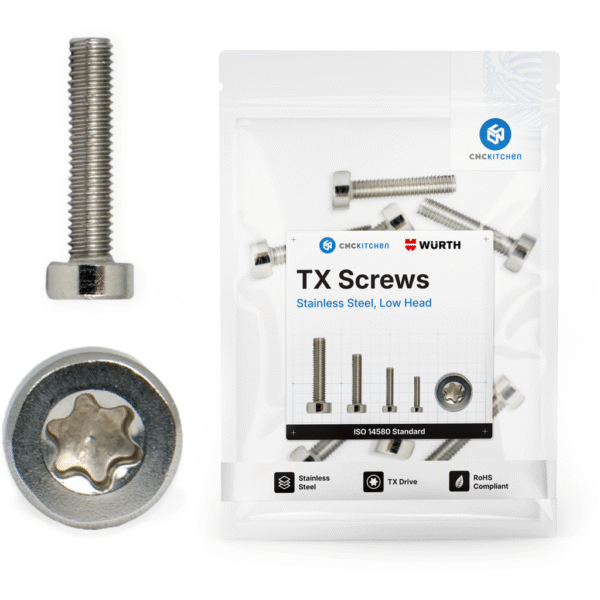 M5 Cheese Head Screws, Low Head (ISO 14580), Stainless Steel A2-70, M5x35 (25 pcs)