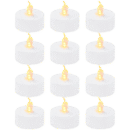 LED Flame Tea Light Candle Set Warm Yellow, 12 pcs