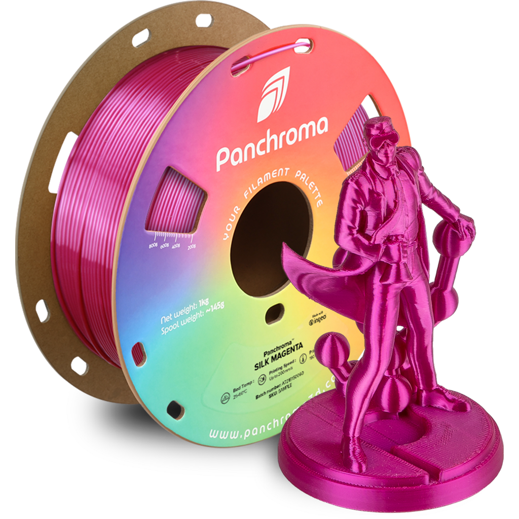 [MOQ: 10KG] Panchroma? PLA Silk Magenta, 1,75 mm / 1000 g