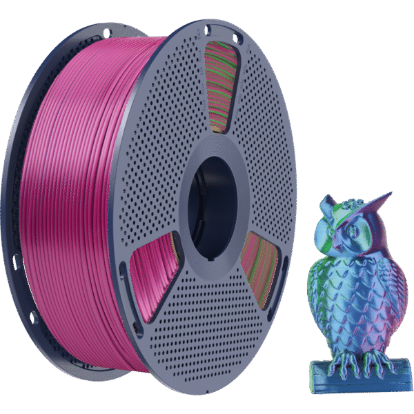[MOQ: 10KG] Silk PLA+ Tri-Color Blue Green Purple, 1.75 mm / 1000 g