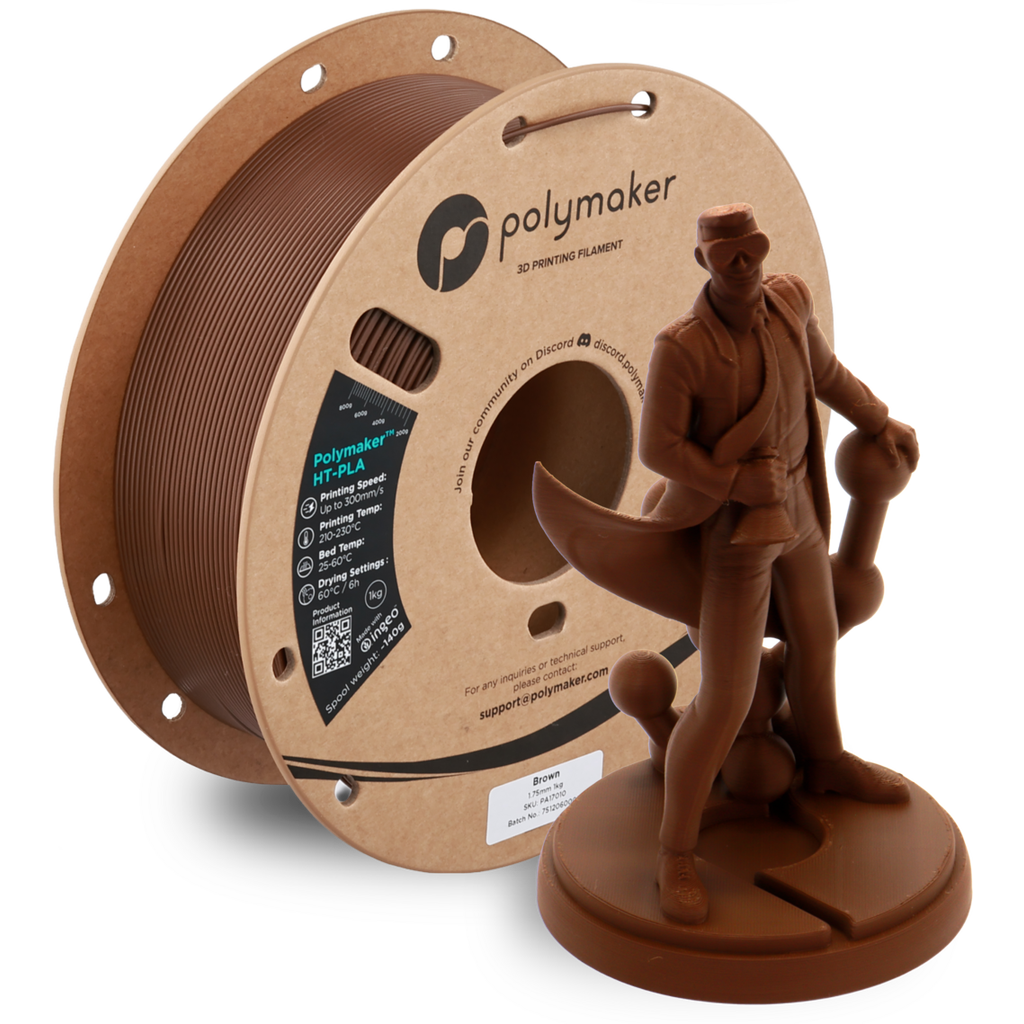 [MOQ: 10KG] HT-PLA Brown, 1,75 mm / 1000 g