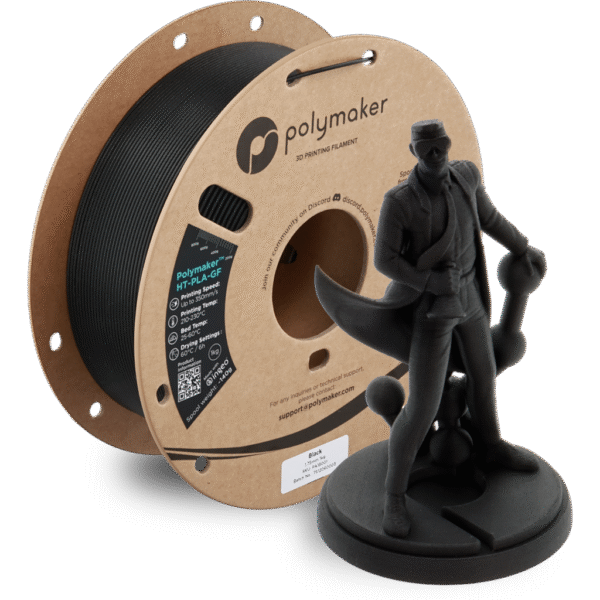 [MOQ: 10KG] HT-PLA-GF Black, 1,75 mm / 1000 g