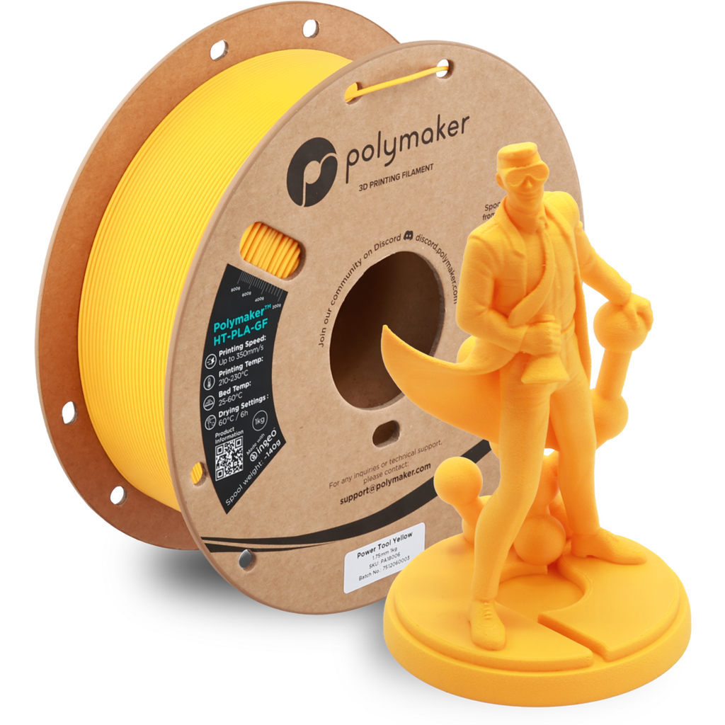 [MOQ: 10KG] HT-PLA-GF Power Tool Yellow, 1,75 mm / 1000 g
