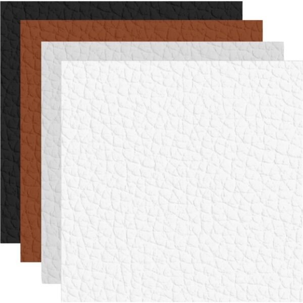 Pebbled PU Leatherette Fabric, White