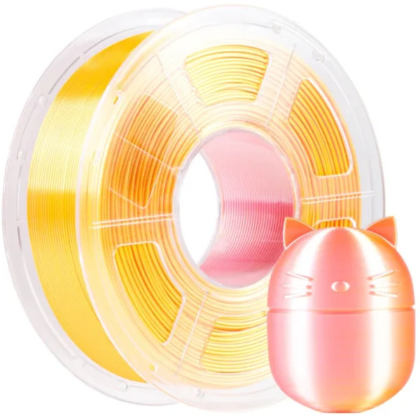 [MOQ: 10KG] PLA Silk Dual Color Pink Gold, 1.75 mm / 1000 g