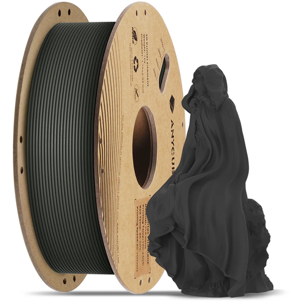 [MOQ: 10KG] PLA Matte Black, 1.75 mm / 1000 g