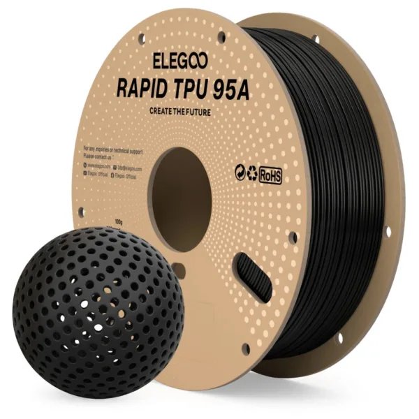 [MOQ: 10KG] Rapid TPU Black, 1.75 mm / 1000 g