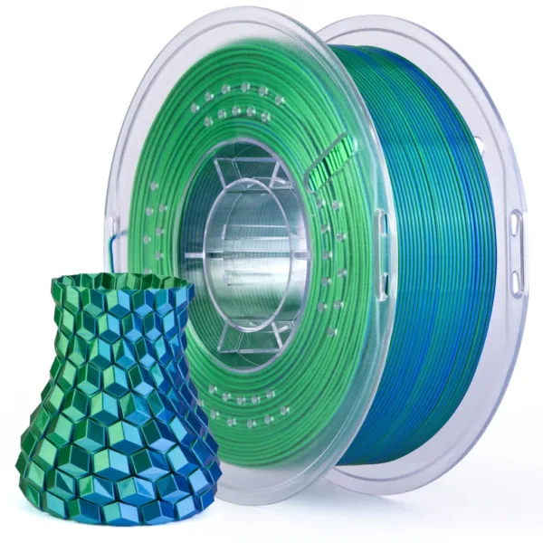 [MOQ: 10KG] PLA Silk Blue Green, 1.75 mm / 1000 g