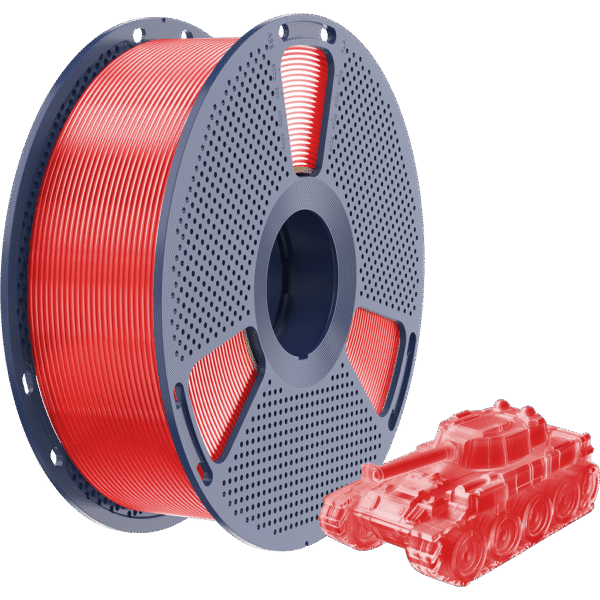 [MOQ: 10KG] PLA Transparent Red, 1.75 mm / 1000 g