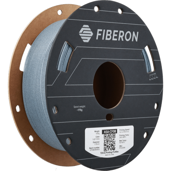 [MOQ: 10KG] Fiberon? ASA-CF08 Light Grey, 1.75 mm / 500 g