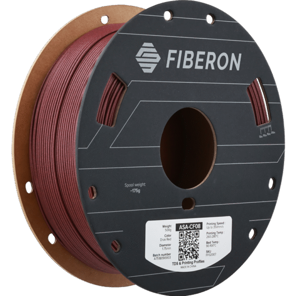[MOQ: 10KG] Fiberon? ASA-CF08 Dark Red, 1.75 mm / 500 g