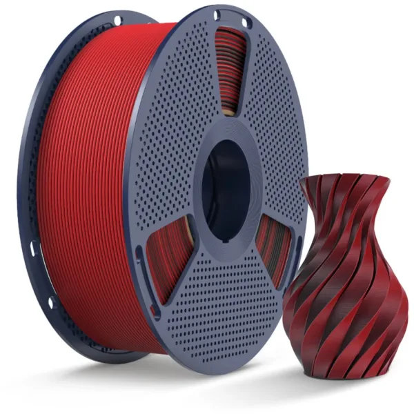 [MOQ: 10KG] PLA Matte Dual Color Black Red, 1.75 mm / 1000 g