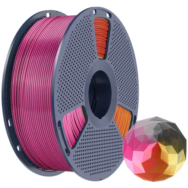 [MOQ: 10KG] Silk PLA+ Forth-Color Black Grey Red Yellow, 1.75 mm / 1000 g