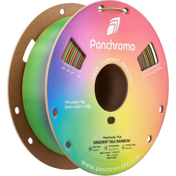 [MOQ: 10KG] Panchroma? PLA Gradient Silk Rainbow, 1.75 mm / 1000 g