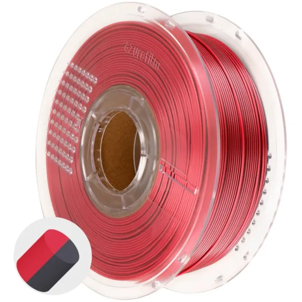 [MOQ: 10KG] PLA Silk Dual Colour Crimson Steel, 1.75 mm / 1000 g