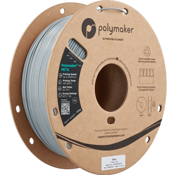 [MOQ: 10KG] PETG Grey, 1.75 mm / 1000 g